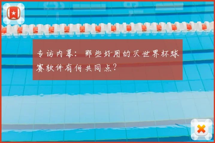 专访内幕：那些好用的买世界杯球赛软件有何共同点？